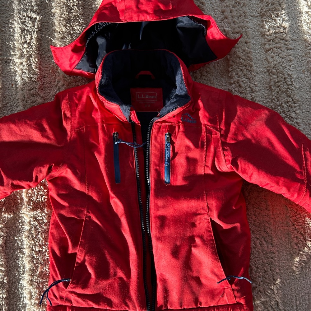 L.L. Bean Kids Red ski winter jacket size 4